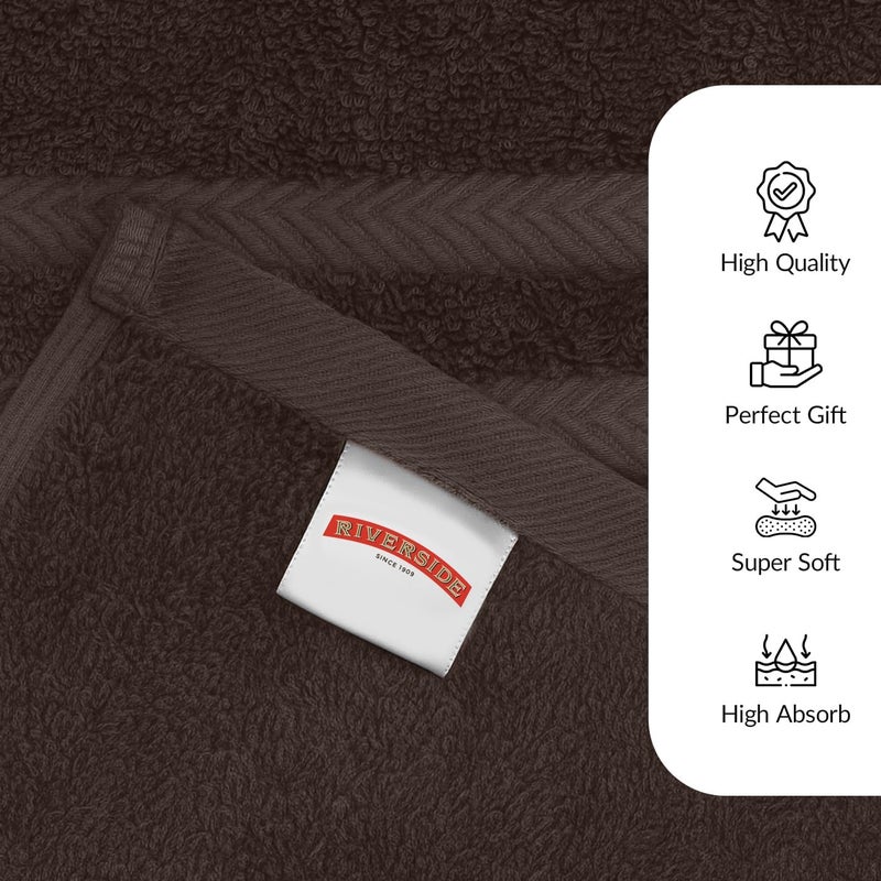 Riverside Pack of 2 Extra Large Bath Sheets 35 x 70 Inches - 100% Ring Spun Cotton Hotel Quality Oversized Bath Towels - Super Soft, Highly Absorbent & Quicker to Dry - Brown - Image 5